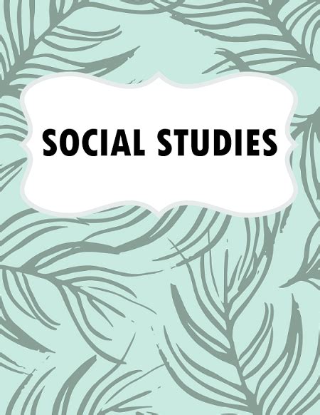 The Words Social Studies Are In Black And White On A Light Blue