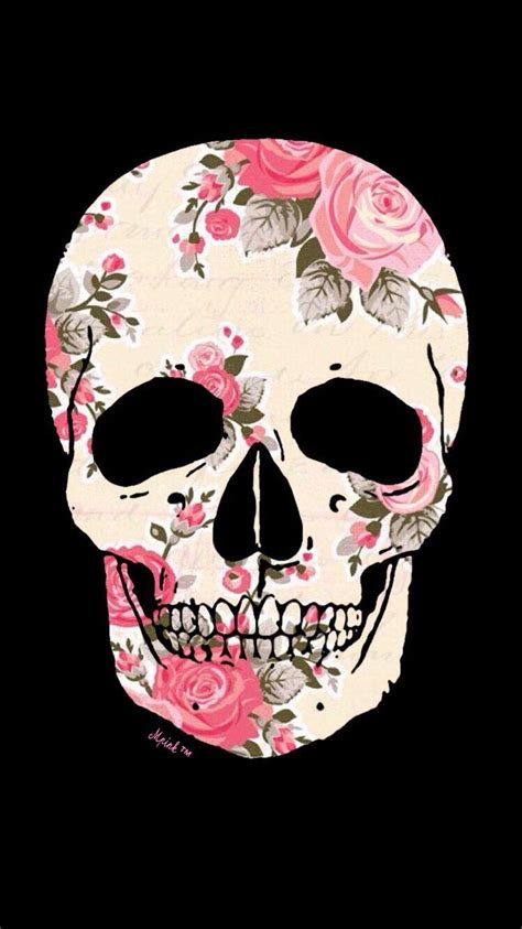 Floral Skull Wallpapers Top Free Floral Skull Backgrounds Wallpaperaccess