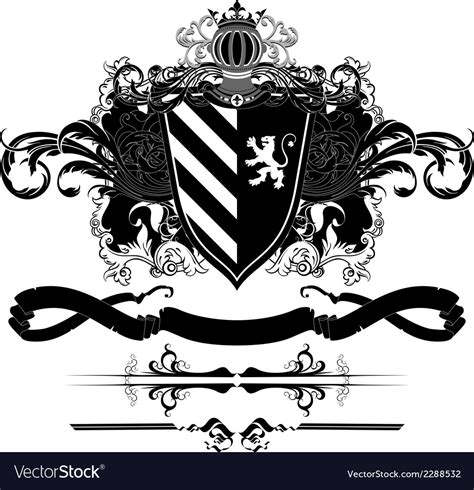Set Ornamental Heraldic Elements Royalty Free Vector Image