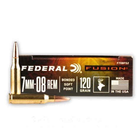 7mm 08 Remington 120 Grain Fusion Federal Fusion 20 Rounds
