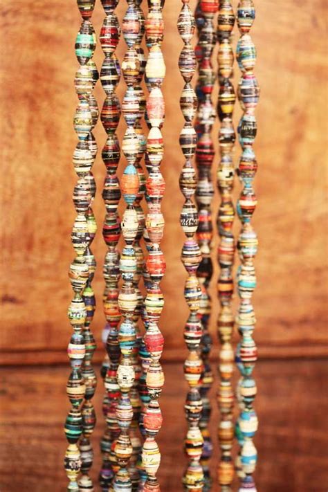 Paper Bead Necklaces Made By Women In The Slum Community Outside
