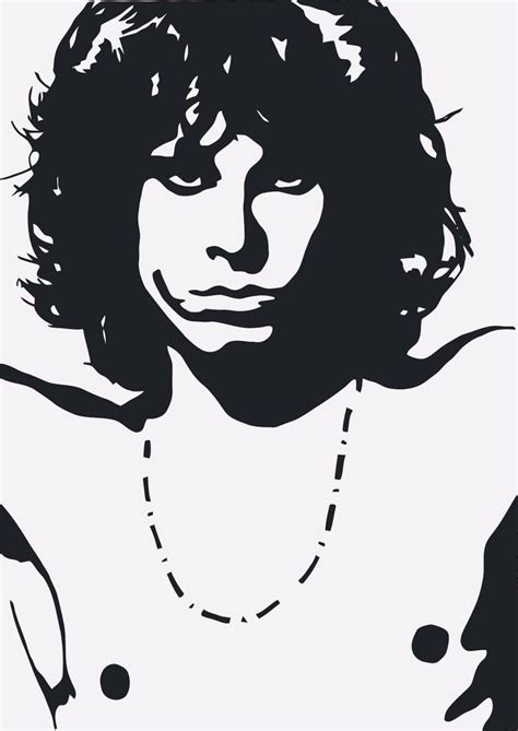 Famous Celebrities Celebs Band Tattoo Silhouette Art Jim Morrison