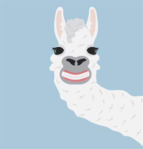 Happy Llama Smile Vector Illustration 621181 Vector Art At Vecteezy