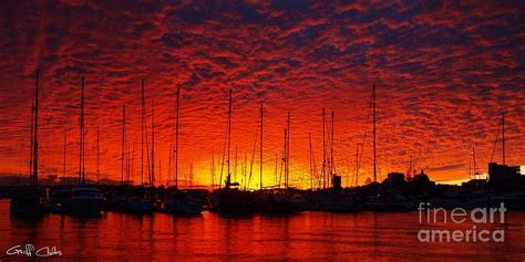 Crimson Nautical Sunset Photograph By Geoff Childs Pixels
