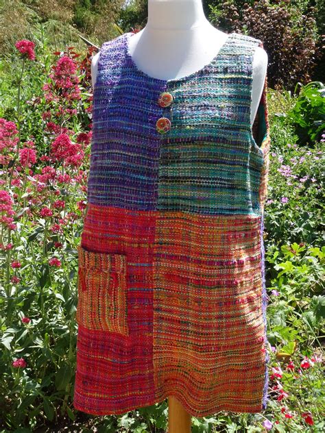 Flower Garden Summer Dress Hand Woven Textiles Hand Weaving Weaving