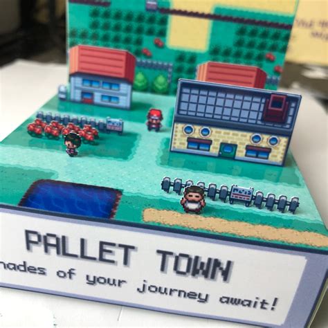 Pokemon Firered Pallet Town 3d Cube Handmade Diorama Etsy Singapore