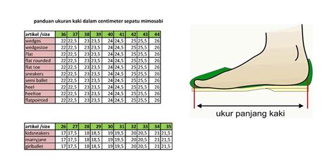 Panduan Ukuran Sepatu Pengukur Sepatu Kaki