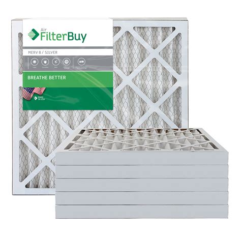 Filterbuy X X Merv Pleated Ac Furnace Air Filter Pack Of Filters X X Silver