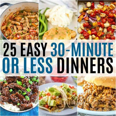 25 easy 30 minute or less dinners ⋆ real housemoms