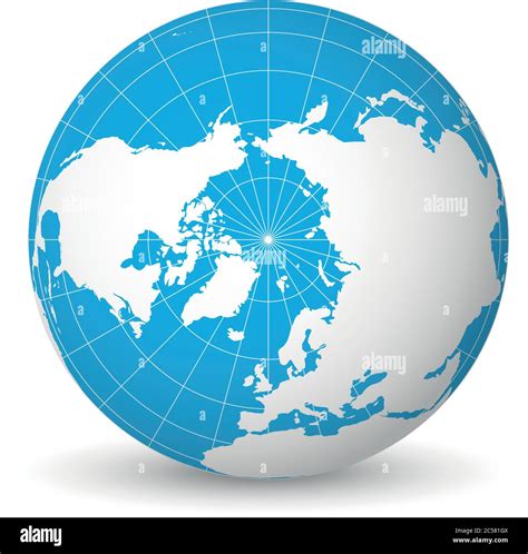 World Map Arctic Circle