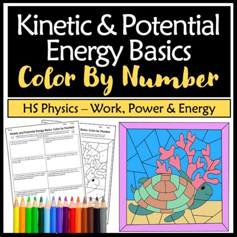 Potential And Kinetic Energy Basics Color By Number Physics Energy