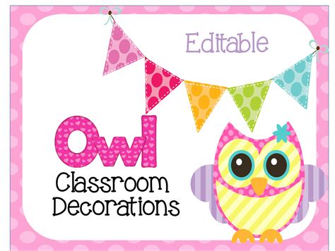 Editable Owl Themed Classroom Decorations Owl Classroom Decor