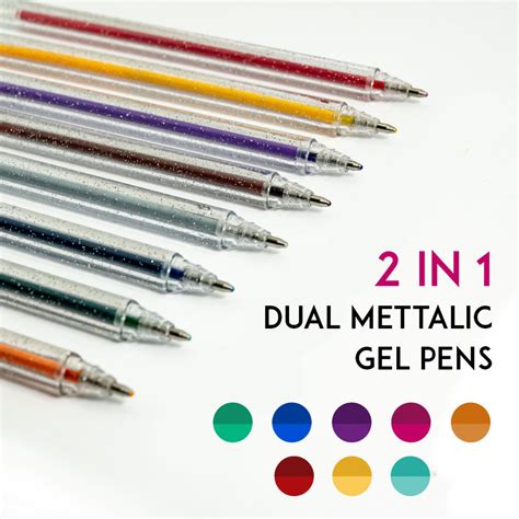 Glitter Gel Pens Dual Metallic Ink Sparkle Pens For Easter Etsy