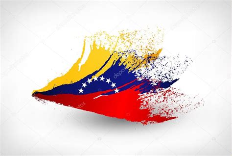 Pincel Pintada Bandera De Venezuela — Vector De Stock © Livenart 75914395