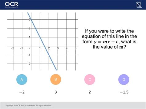 Straight Line Graphs Foundationhigher Gcse Maths Question Of The