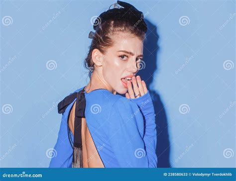Woman Face Portrait Of Sensual Young Female Model Stock Image Image Of Emotive People