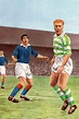 Bobby Evans of Celtic in action against Rangers in 1954. | Calcio