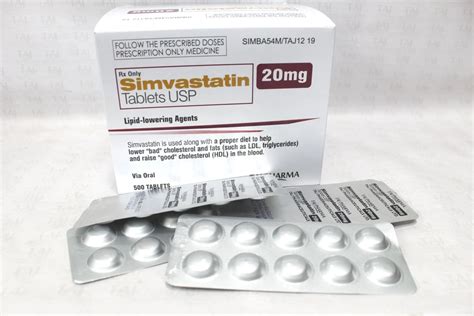 Simvastatin Tablets Usp 20mg Taj Pharma Taj Generics Pharmaceuticals