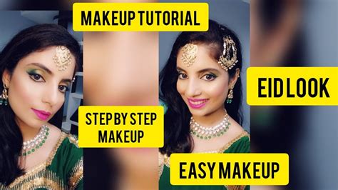 Step By Step Makeup Eid Look Makeup Tutorial Easy Makeup Green Eye Makeup Winged Liner Makeup
