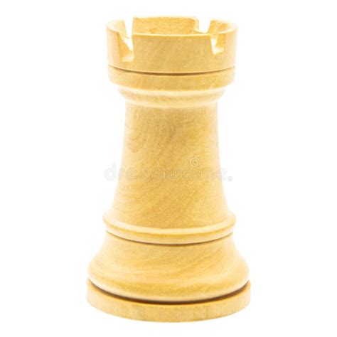 White Wooden Rook Chess Piece Stock Image Image Of White People