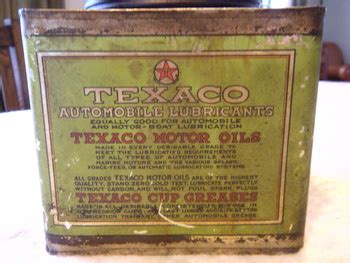 Vintage Texaco Oil Can Collectors Weekly