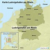 Karte Ludwigshafen am Rhein von ortslagekarte - Landkarte für Deutschland