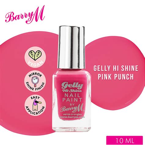 Barry M Gelly Hi Shine Pink Punch Nail Paint 10ml Watsons Philippines