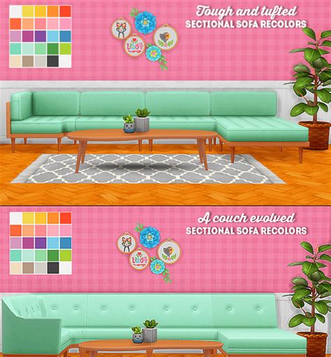 18 Pieces Of Sensational Sectional Couch Cc For The Sims 4 — Snootysims