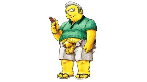 Rule 34 Balls Belly Fat Fat Man Fat Tony Green Shirt Grey Hair Hair