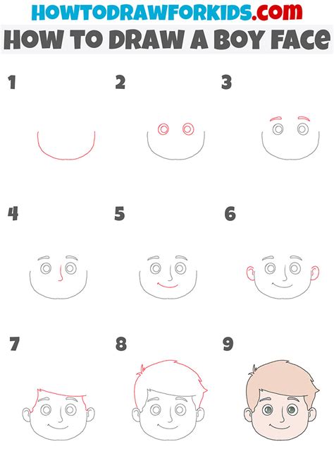How To Draw A Boy Face Easy Drawing Tutorial For Kids