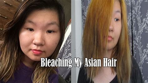 Bleaching My Asian Hair At Home Youtube