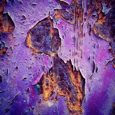 Weathered World Of Rust Decay And Texture Purple Peeling Paint