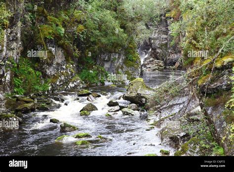 Dog Falls Waterfall On The River Affric Glen Affric Scottish Highlands
