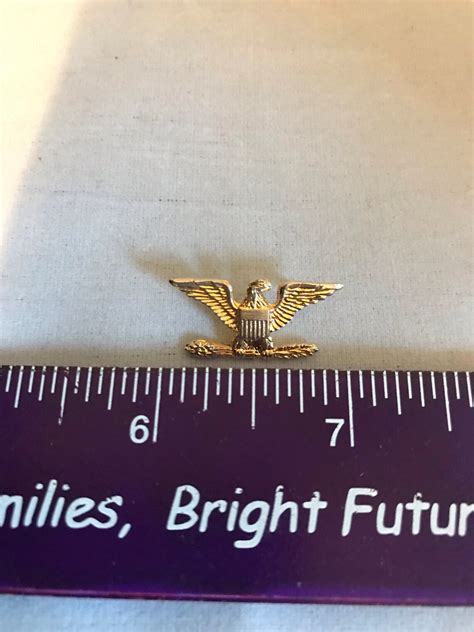 Eagle And Branch Pin Vintage Military Service Pin Gold Tone Etsy