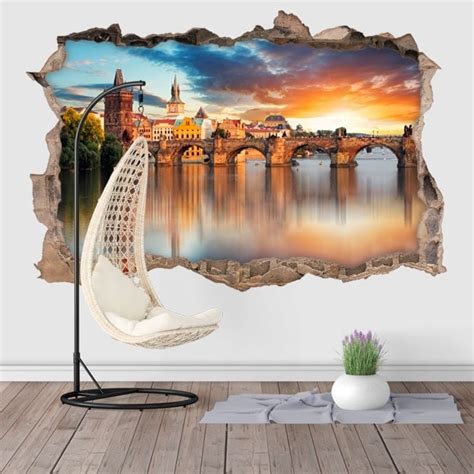 Stampa adesivi grande formato, con consegna gratuita in tempi da record e risultati sempre al top! Adesivi da parete 3D Ponte Carlo di Praga