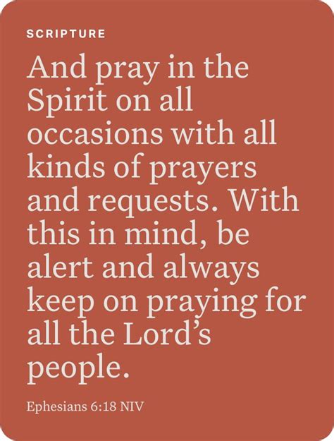 Ephesians‬ ‭618‬ ‭niv‬‬ Praying In The Spirit Pray Prayers