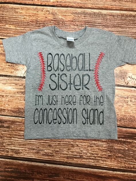 Baseball Sister Im Just Here For The Concession Stand Vinyl Etsy