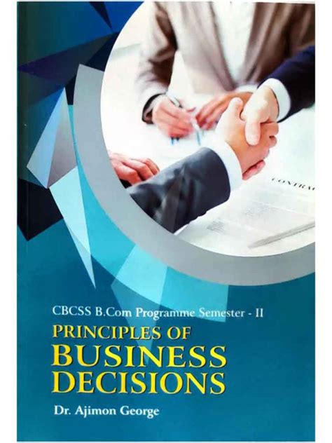 Principles Of Business Decisions Geo Book Academic 2nd Sem