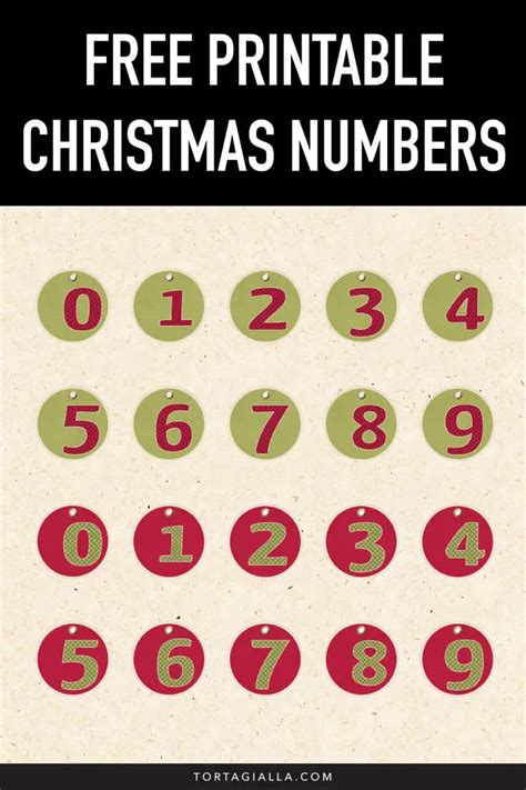 Free Printable Christmas Numbers 1 50