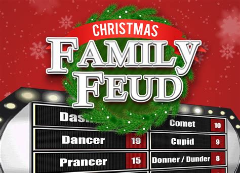 Answer the best feud surveys and play in the best gameshow game ever! Christmas Family Feud Powerpoint Template More details If ...