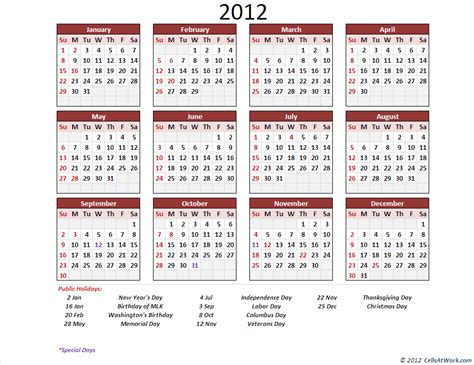 Excel Perpetual Calendar Template Doctemplates