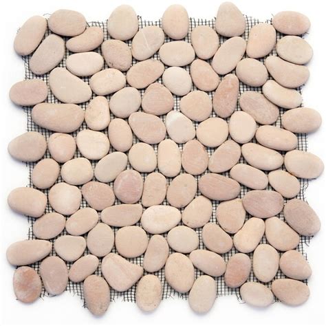 Solistone River Rock Pebbles 10 Pack Dawn 12 In X 12 In Pebble Mosaic