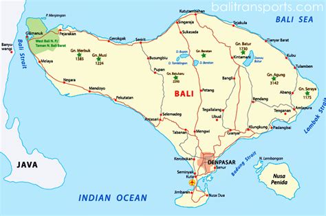 Bali Map Map About Tourist Information Bali Transports