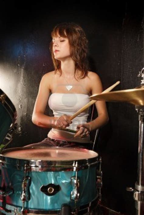 Drumn Lady Female Drummer Drummer Girl Drummer