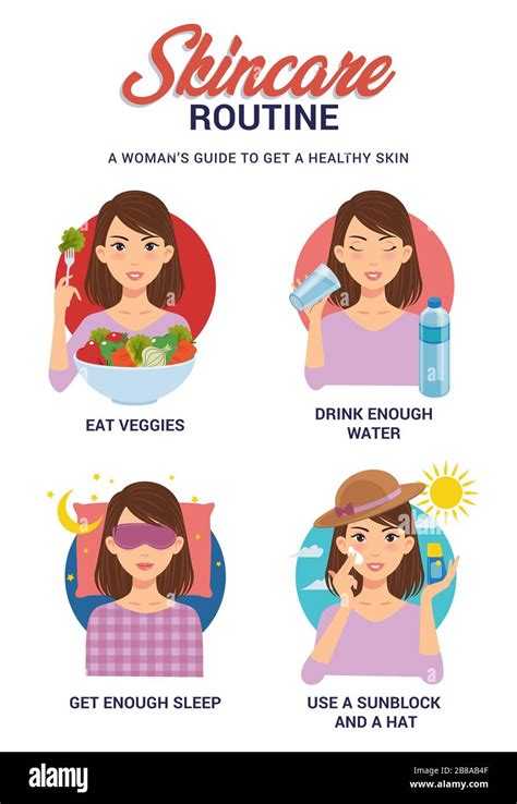 some ways you can do to get healthy and glowing skin stock vector image and art alamy