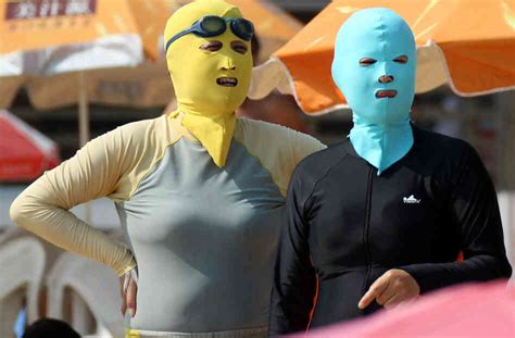 On Chinese Beaches The Face Kini Is In Fashion The Two Way Npr