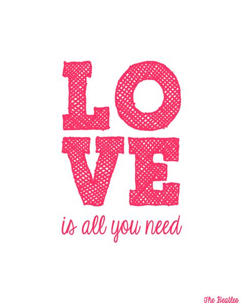 8 Best Images of Love Printable - Printable Love Word, Free Printable All You Need Is Love and ...