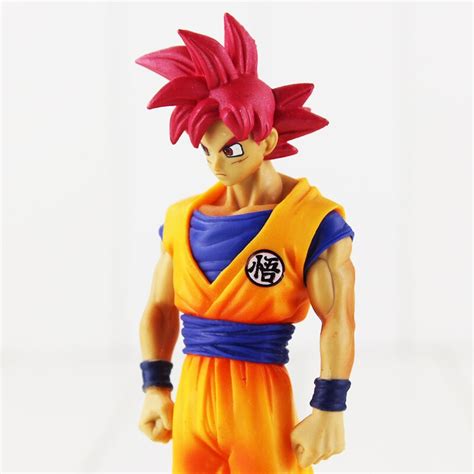 Promo Offer 16cm Dragon Ball Z Goku Figure Toy Super Saiyan God Red Hair Son Gokou Anime Dbz