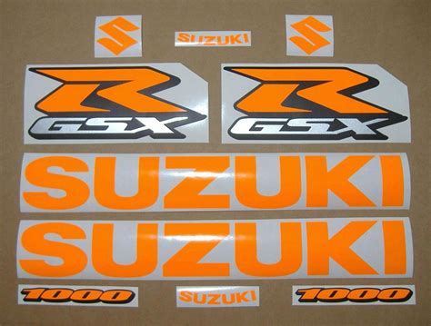 Suzuki Gsxr 1000 Neon Fluorescent Orange Decals Set