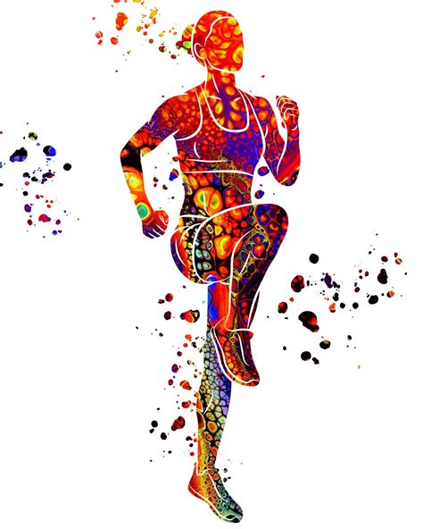 T For Runner Woman Watercolor Print Runner Woman Female Girl Marathon Winner Art Athlete T